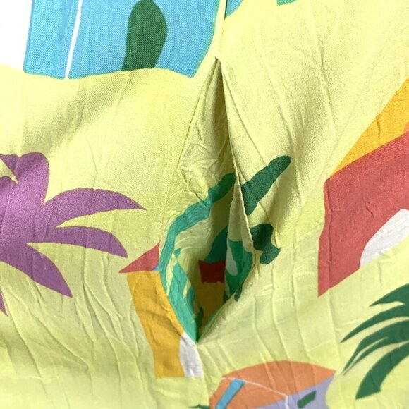 Jams World Maxi Dress House Palm Tree Print Sz M Pockets Multicolor - Picture 5 of 7